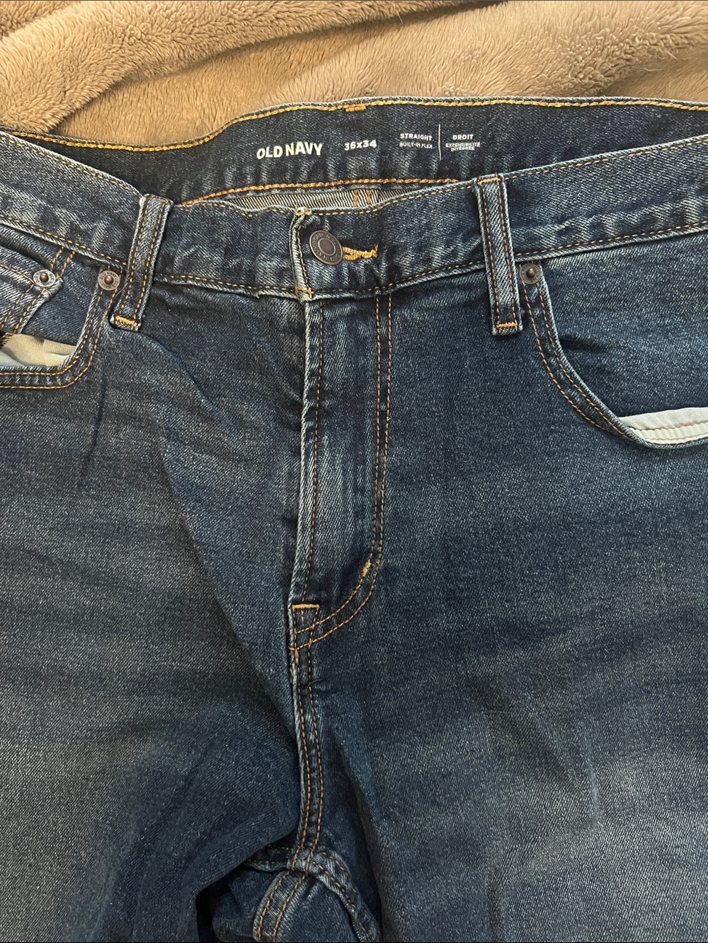 Old Navy Men's Straight Dark Blue Jeans